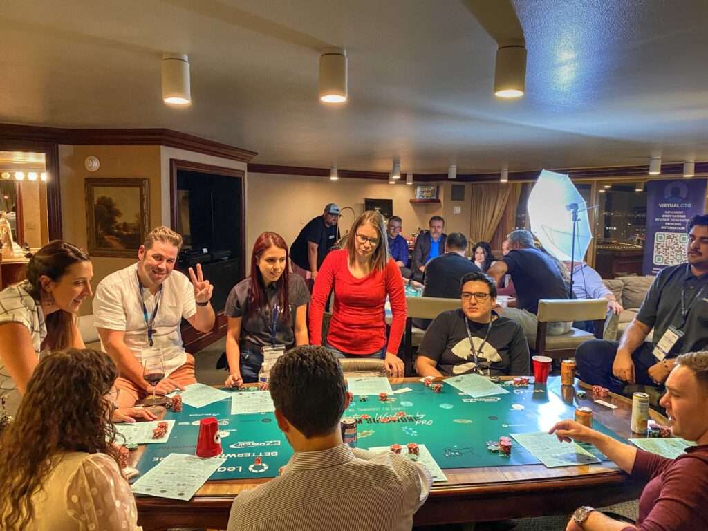 Dice game charity activity at the Property Management Systems Conference