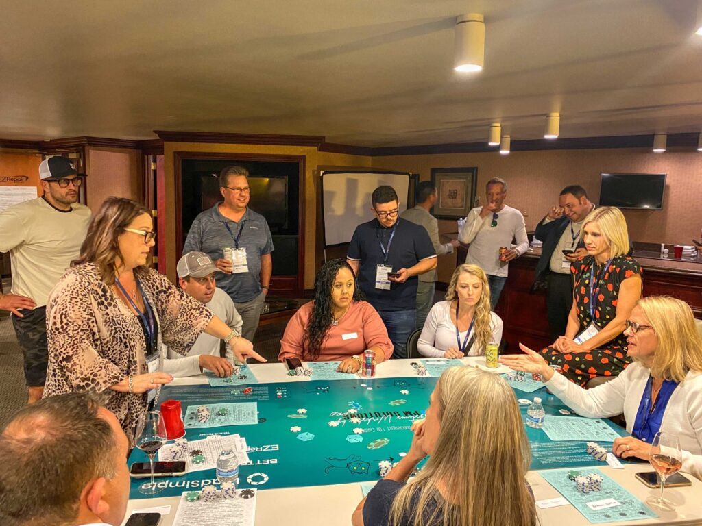 Dice game charity activity at the Property Management Systems Conference